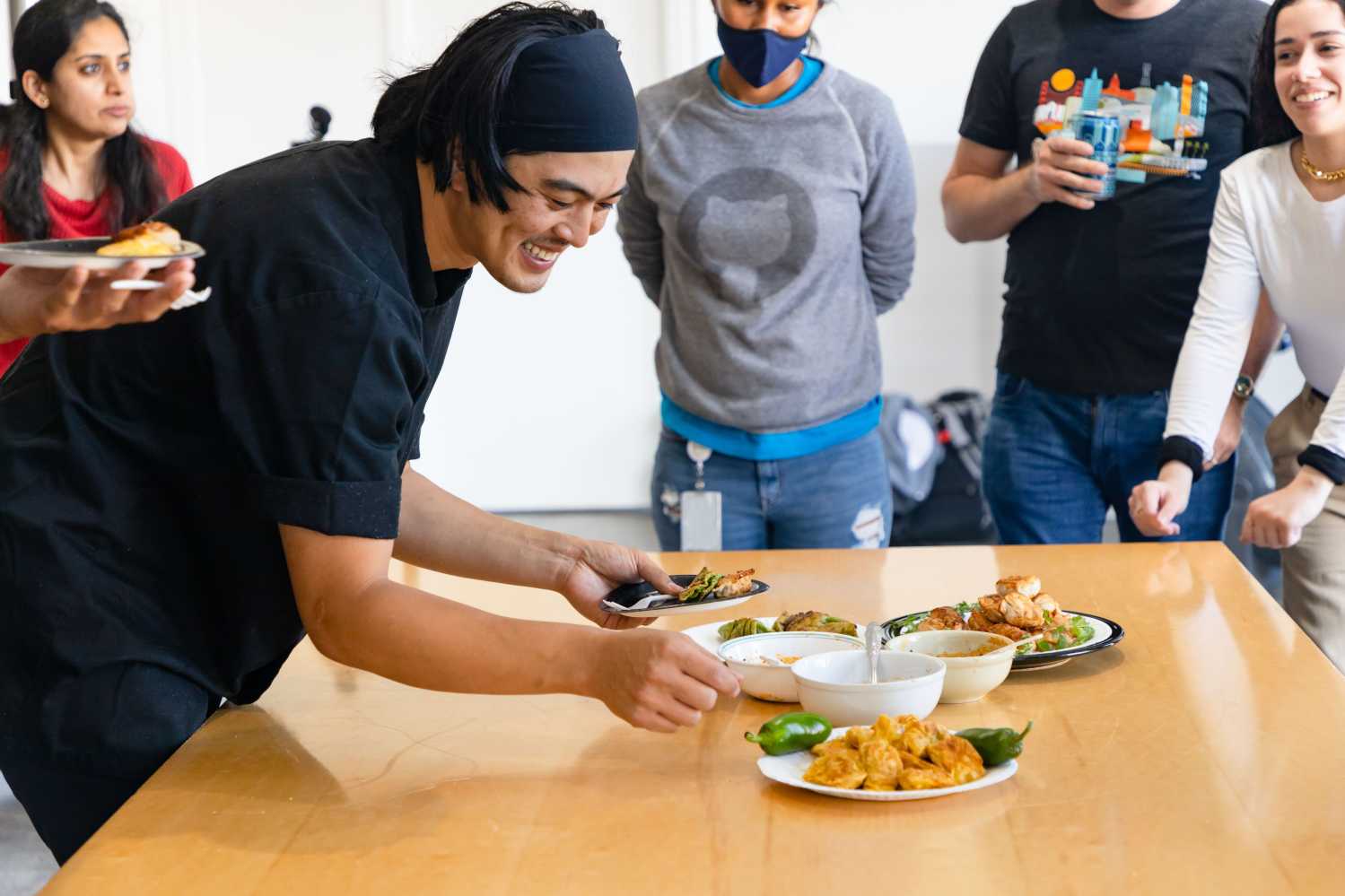 chef teaching a cooking class