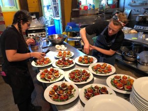A group cooking class for team building activity in SF