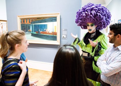 explore art at a local museum