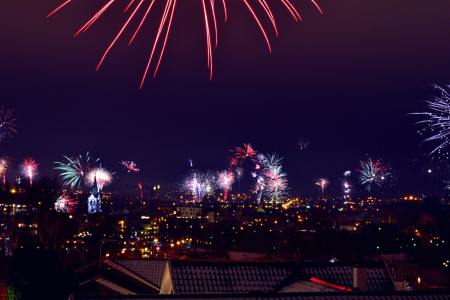 Firework display for Chinese New Year