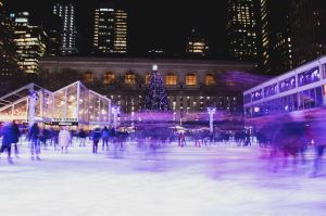 Ice skating rink in Rockefeller square