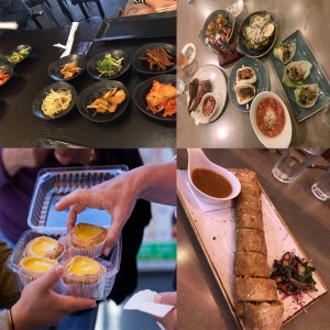 4 pictures of different types of foods of New Orleans