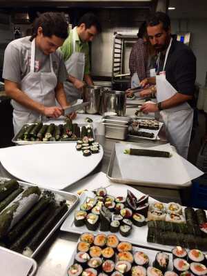2 chefs in a professional kitchen