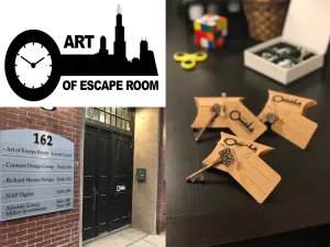 a stack of flyers on a table