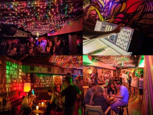 a crowded street in front of a store