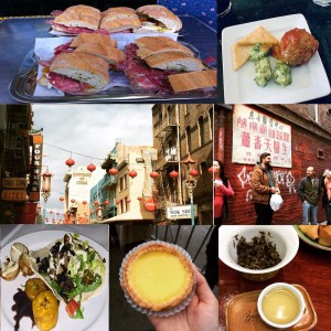 different snapshots of various foods