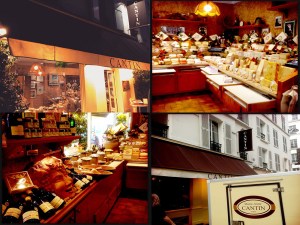 a restaurant filled with cheeses and wines