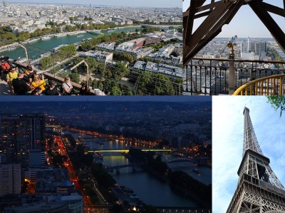 snapshots of the city of paris including views from the Eiffel Tower