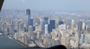 an areal view of a New YOrk City