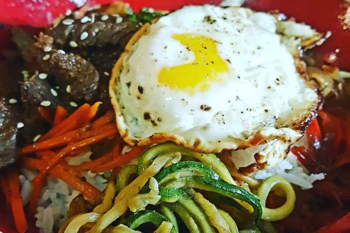 a bowl of food on a plate