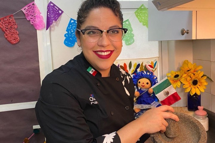 a person wearing a costume