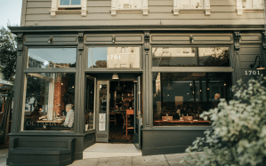 a store front at day