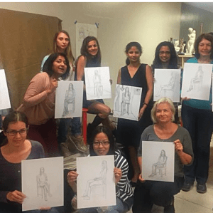 a group of people posing for a photo