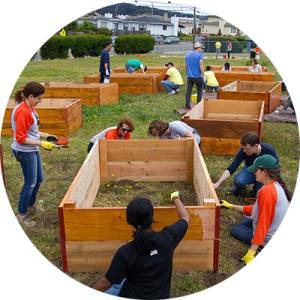 a person sitting in a park