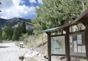 trailhead for Mary Jane Falls in Las Vegas