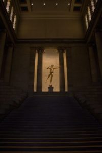 A sculpture at Philadelphia Museum of Art