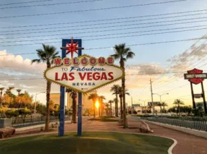the Las Vegas welcome sign