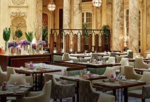 a beautiful dining room at the Marriott Bonvoy in SF