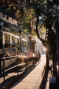 dining outside in New York City