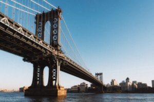 the view of the Manhattan Bridge from the LES