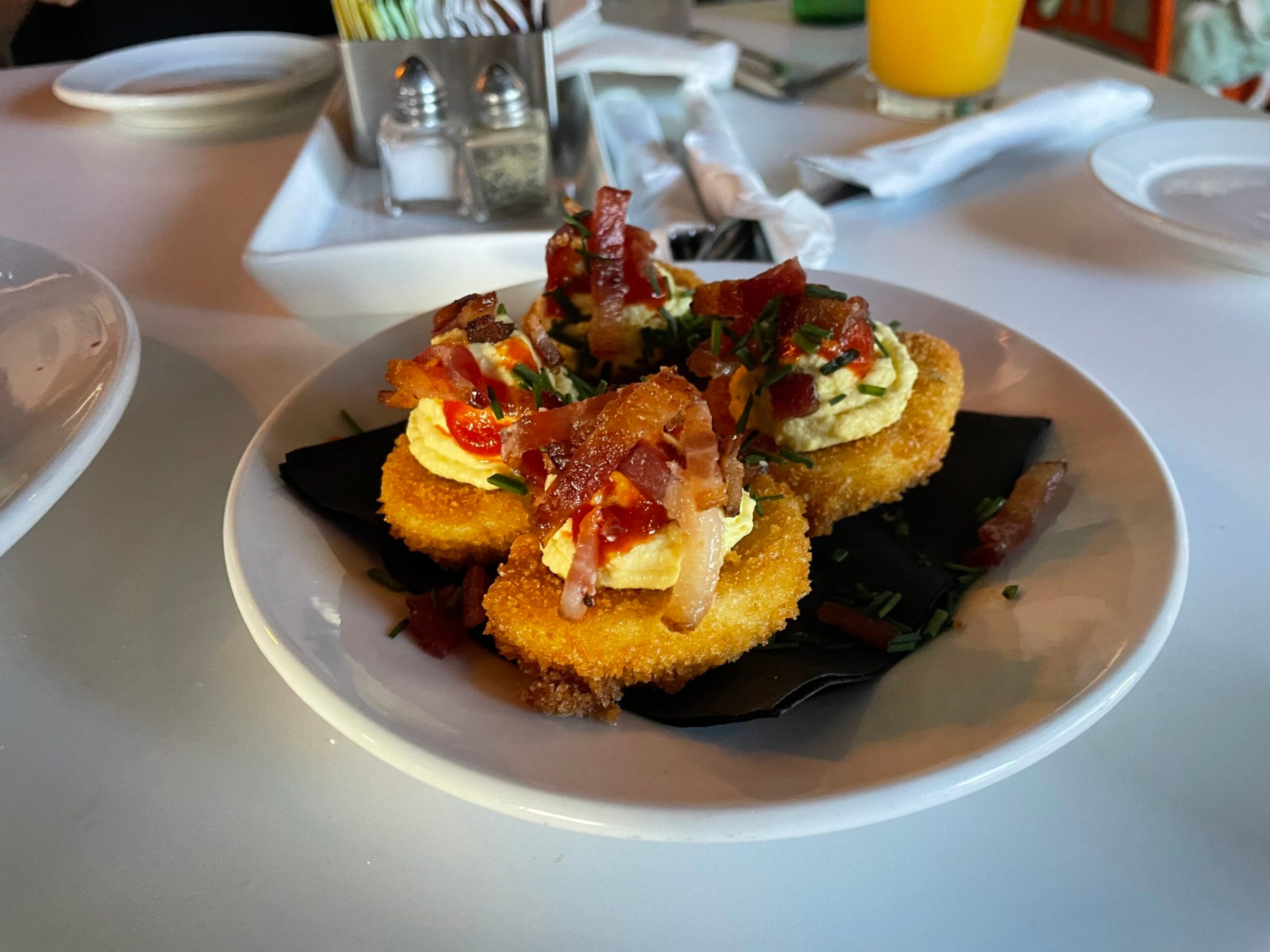 a plate of food on a table