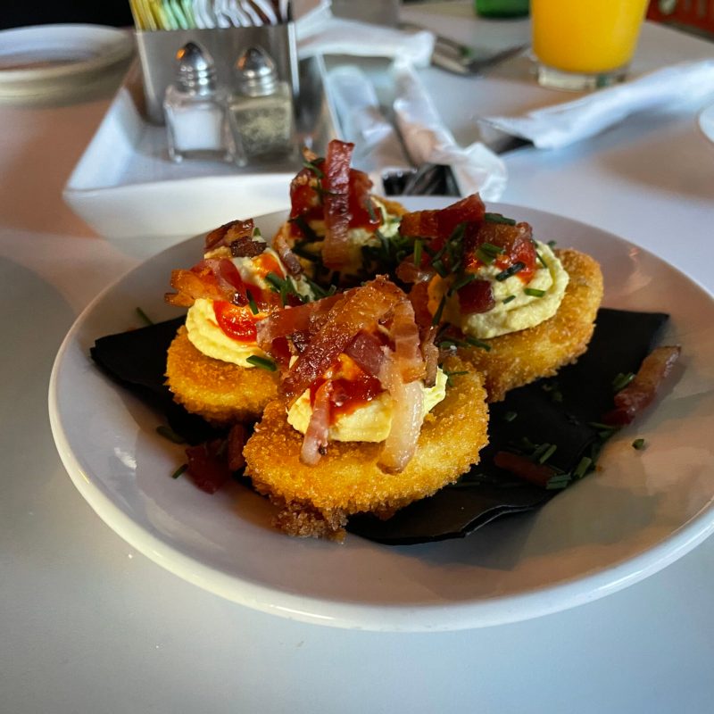 a plate of food on a table