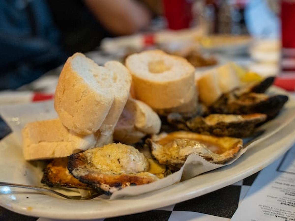 a plate of food on a table