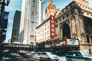 Chicago sign downtown