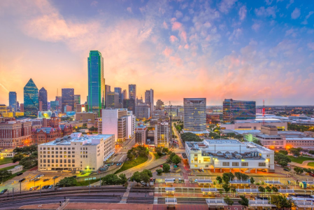 a view of Dallas skyline