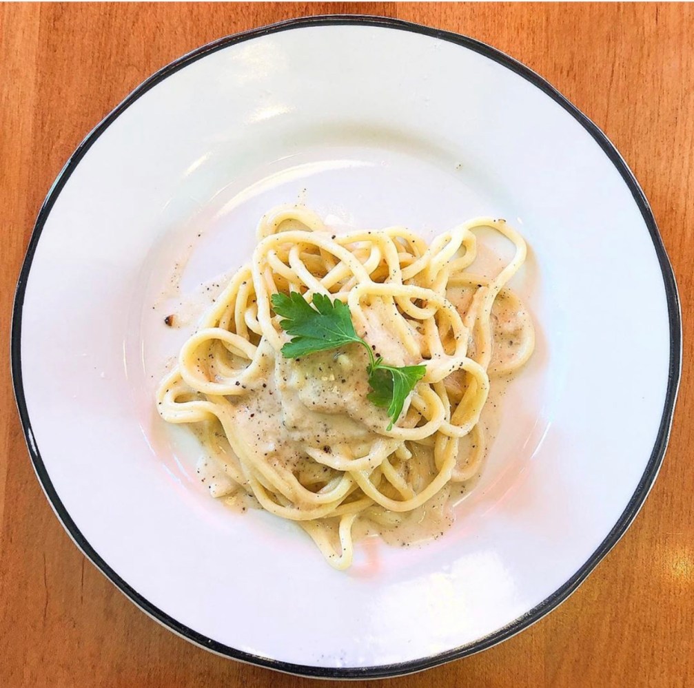 a plate of food on a table