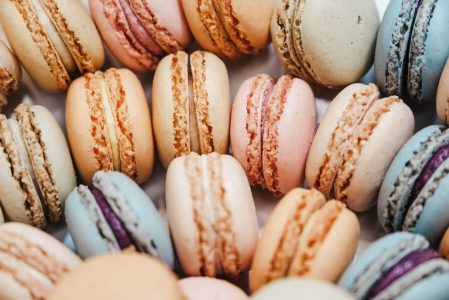 a close up of many different types of chocolate