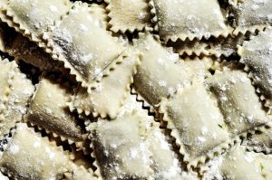 a close up of fresh ravioli before being cooked