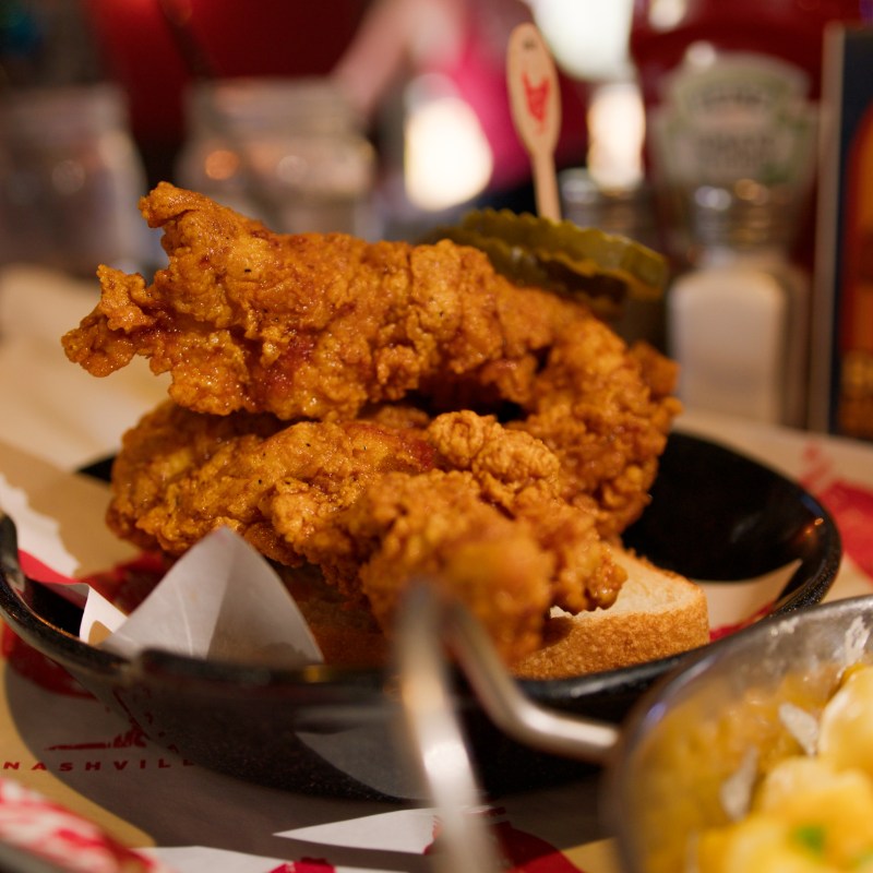 a plate of food on a table