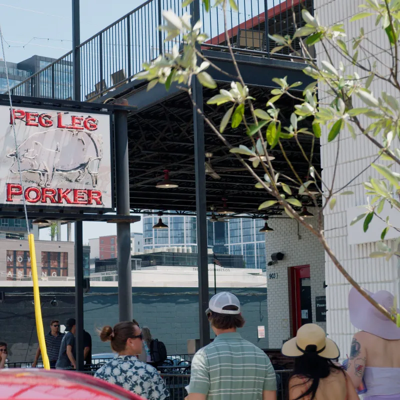 a sign on the side of a building