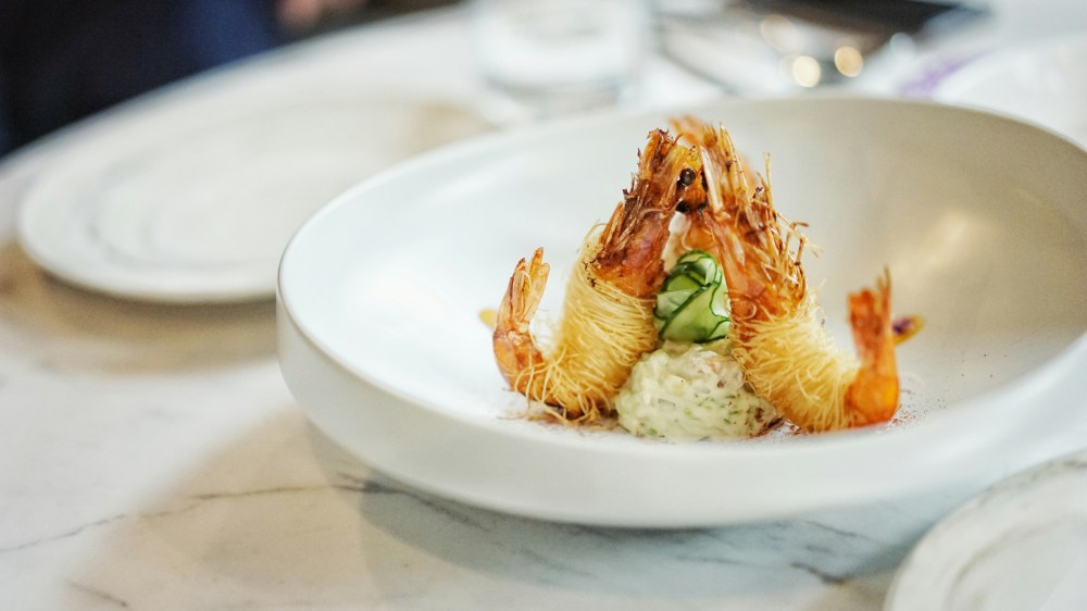a plate of food on a table