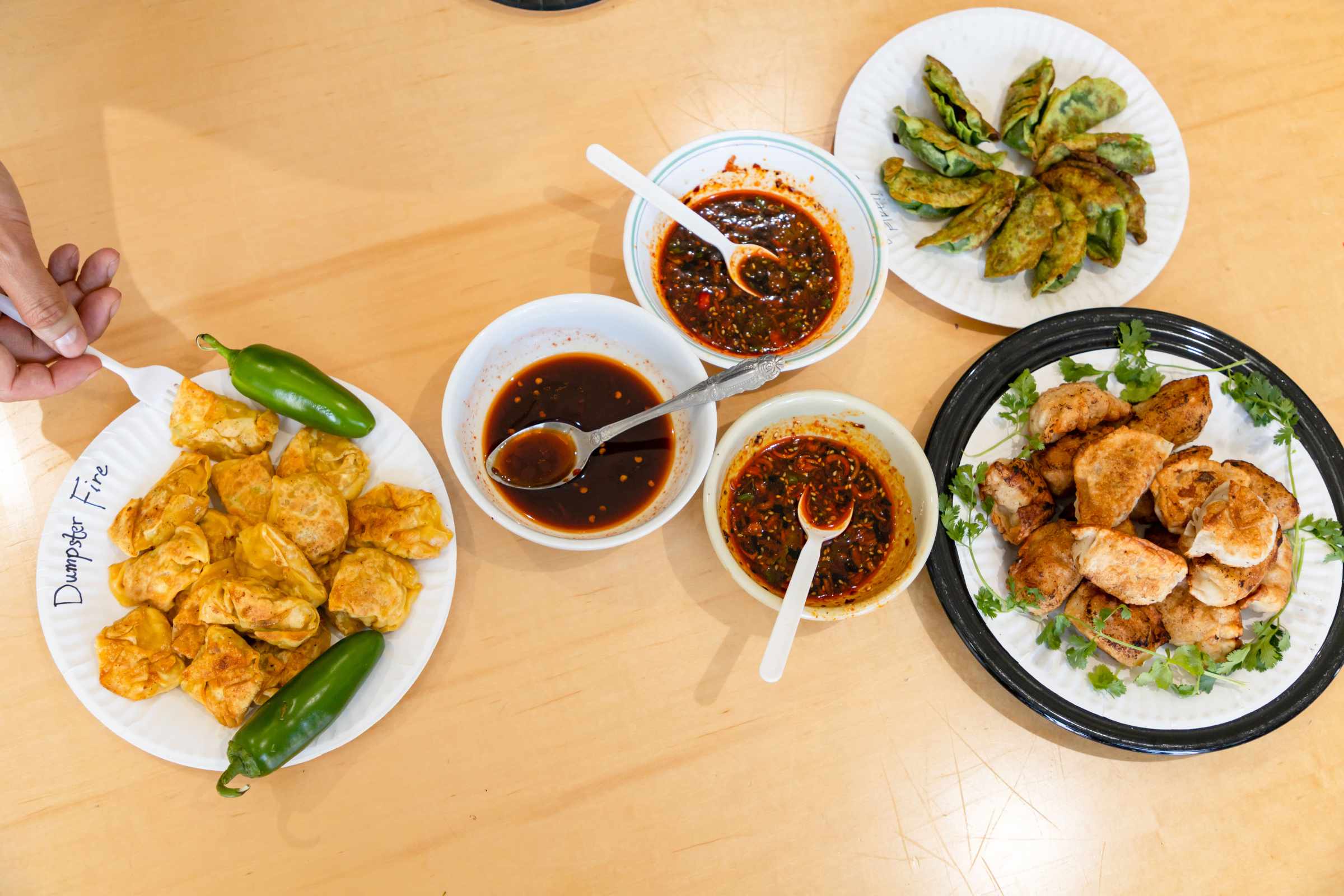 a table topped with different types of food on a plate