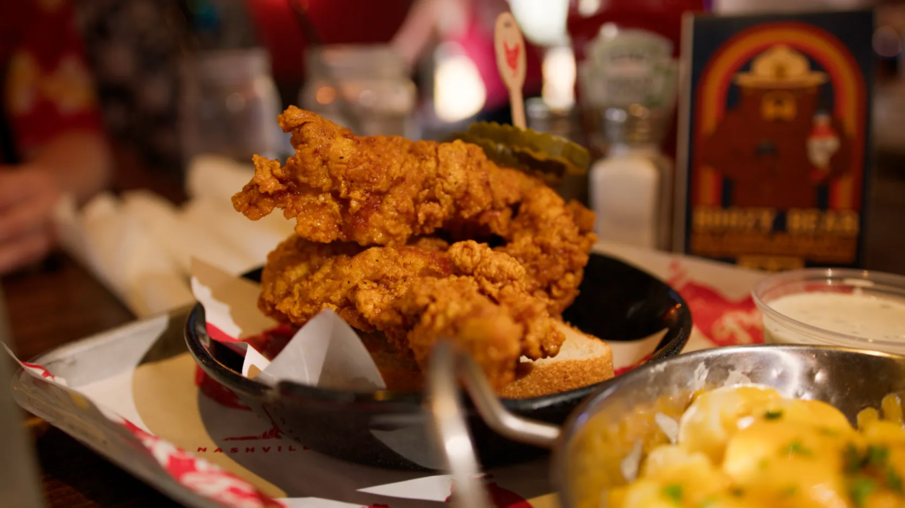 a close up of a plate of food on a table