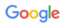 Google logo with colorful letters on a white background.